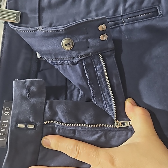 Level 99 Navy Blue Business Casual Pants, Straight Leg, Stretch, Sz 29 - Picture 6 of 13